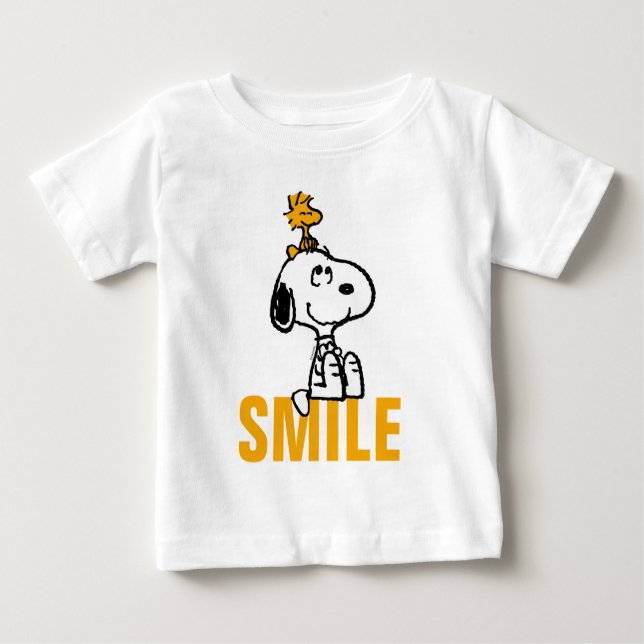 T-shirt Pour Bébé Snoopy & Woodstock - Tous les sourires (Devant)