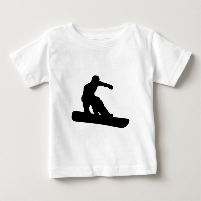T-shirt Pour Bébé Snowboardeur (Devant)