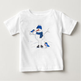 T-shirt Pour Bébé Snowman à longue jambe