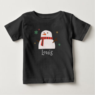 T-shirt Pour Bébé Snowman Winter personnalisé