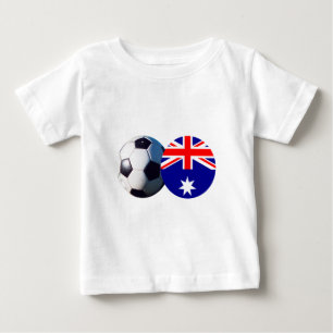 T-shirt Pour Bébé Soccer Ball & Australie Drapeau Le MUSÉE Zazzle