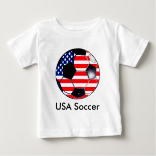 T-shirt Pour Bébé Soccer Ball Drapeau-USA Football Le MUSÉE Cadeaux