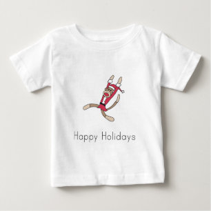 T-shirt Pour Bébé sock singe Noël pyjama