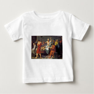 T-shirt Pour Bébé Socrates "Wisdom/Wonder" Devis Cadeaux Tee - shirt