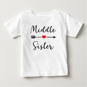 T-shirt Pour Bébé Sœur du milieu ~ conceptions de sœur