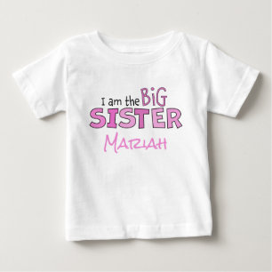 T-shirt Pour Bébé Soeur Girly Rose Typographie moderne mignonne