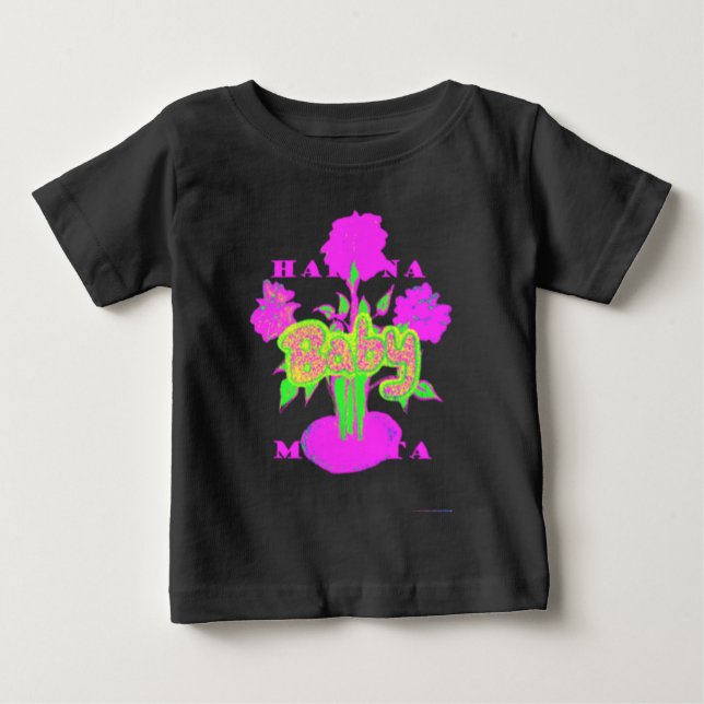T-shirt Pour Bébé Soft Pink Flower Art : A Baby's Touch. (Devant)