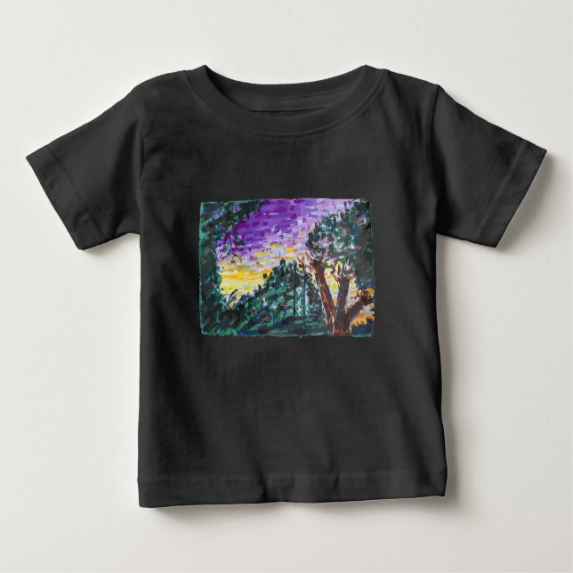 T-shirt Pour Bébé Soirée violette (Devant)