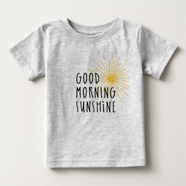 T-shirt Pour Bébé Soleil bonjour (Devant)