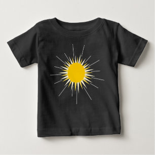 T-shirt Pour Bébé Soleil brillant jaune brillant