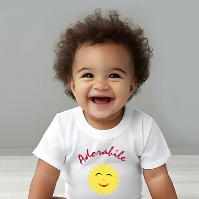 T-shirt Pour Bébé Soleil souriant (Créateur téléchargé)