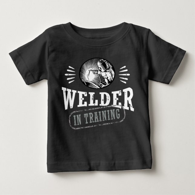 T-shirt Pour Bébé Soudeur En Formation (Devant)