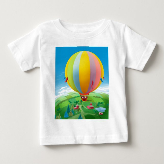 T-shirt Pour Bébé Soufflement dans le vent (Devant)