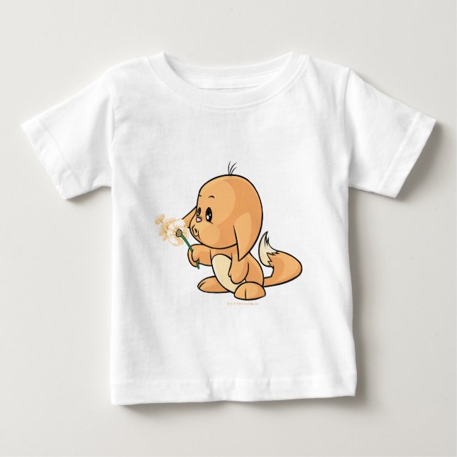 T-shirt Pour Bébé Souhait de Kacheek orange (Devant)