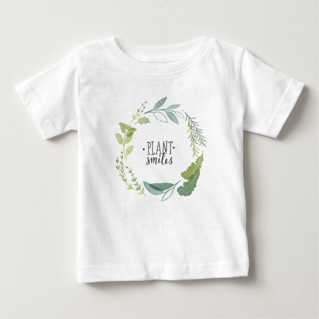 T-shirt Pour Bébé Sourires fins d'usine des herbes II | (Devant)