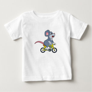 T-shirt Pour Bébé Souris avec bicyclette