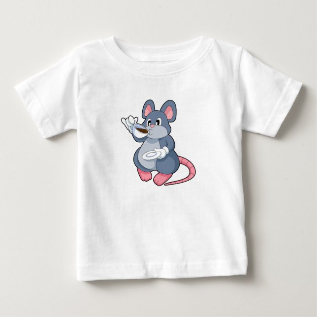 T-shirt Pour Bébé Souris avec Café Cup (Devant)