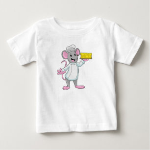T-shirt Pour Bébé Souris comme cuire avec du fromage