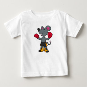 T-shirt Pour Bébé Souris en boîte avec gants de boxe
