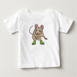 T-shirt Pour Bébé Souris Patinage sur glace Patins sur glace