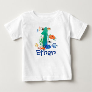 T-shirt Pour Bébé Sous la mer 1er anniversaire chemise