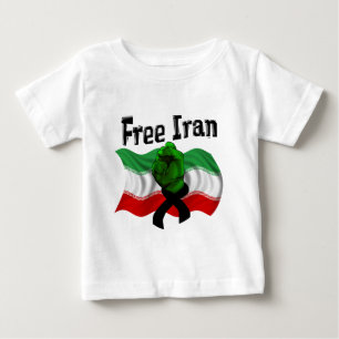 T-shirt Pour Bébé Soutenez la vague verte, Iran libre