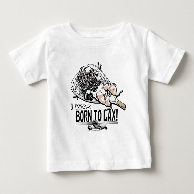 T-shirt Pour Bébé Soutenu à la vitesse relâchée de lacrosse (Devant)