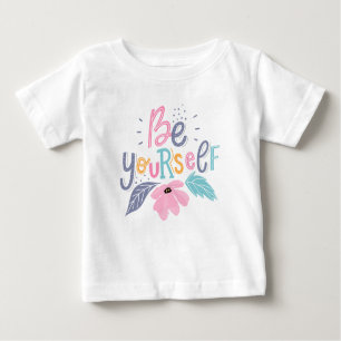 T-shirt Pour Bébé Soyez vous-même Fleurs Pastel