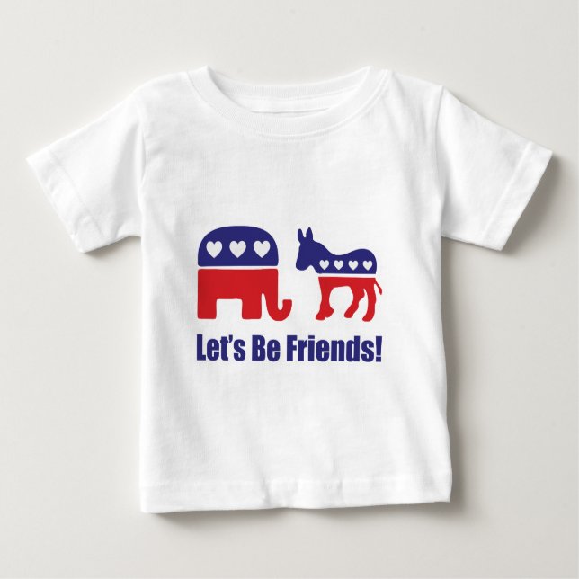 T-shirt Pour Bébé Soyons des amis ! (Devant)