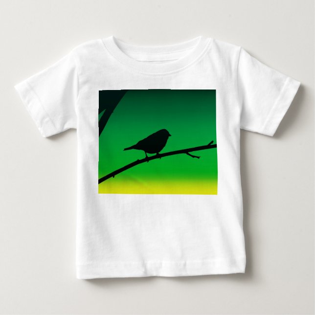 T-shirt Pour Bébé Sparrow Silhouette On Limonene (Devant)