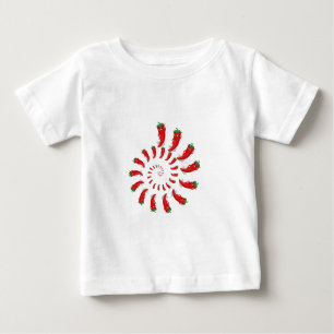 T-shirt Pour Bébé Spirale de Pepper Diva Rouge