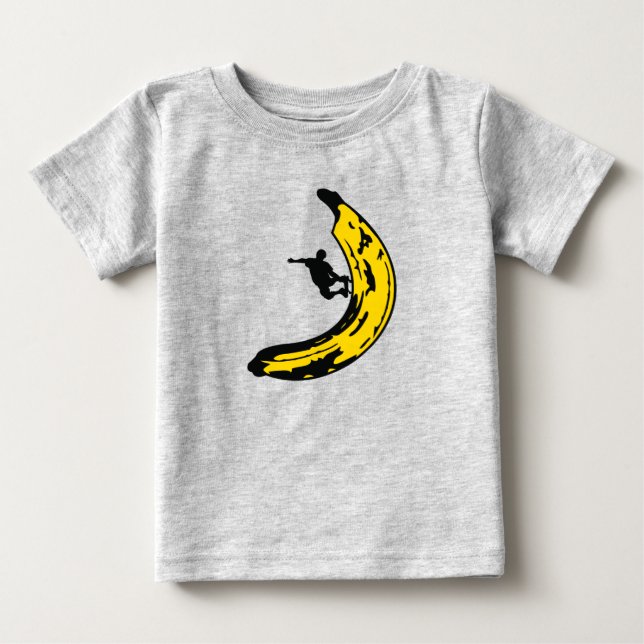 T-shirt Pour Bébé Sports Funny Skateboard Banana (Devant)