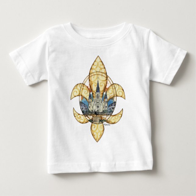 T-shirt Pour Bébé St Louis Fleur de Lis (Devant)