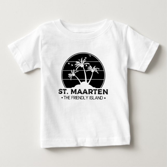 T-shirt Pour Bébé St. Maarten The friendly Island Sint Martin (Devant)