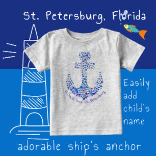 T-shirt Pour Bébé St. Petersburg Floride Créatures Ancre