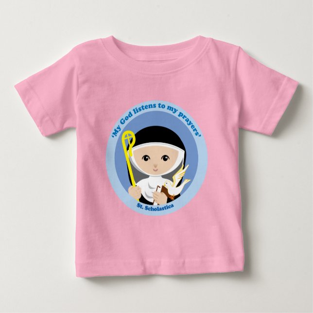 T-shirt Pour Bébé St. Scholastica (Devant)