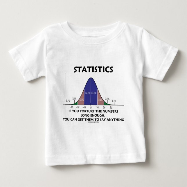 T-shirt Pour Bébé Statistiques si vous torturez les nombres assez (Devant)