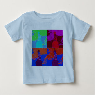 T-shirt Pour Bébé Statue de style pop art de la liberté