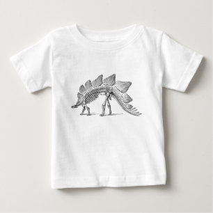 T-shirt Pour Bébé Stegosaurus Dinosaure Squelette Fossile