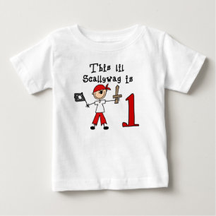T-shirt Pour Bébé Stick Pirate 1er anniversaire