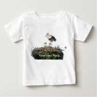 Stork avec T-shirt bébé