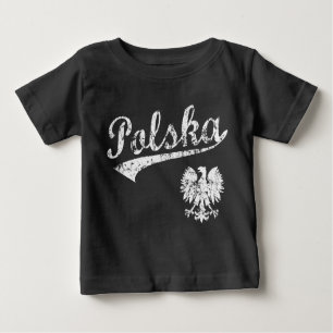 T-shirt Pour Bébé Style de base-ball de Polska