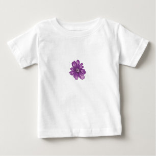 T-shirt Pour Bébé Style Féminin, Aubergine Clair, Cèdre Blanchi