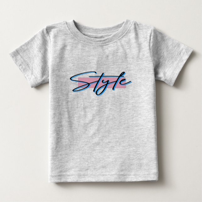 T-shirt Pour Bébé Style (inspiré des années 80) (Devant)