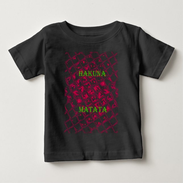 T-shirt Pour Bébé Style Red Hakuna Matata (Devant)