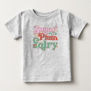 T-shirt Pour Bébé Sucre Plum Fée Noël mignon