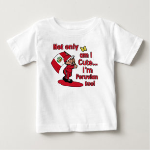 T-shirt Pour Bébé Suis non seulement je mignon je suis péruvien
