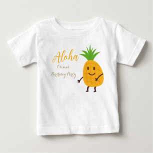 T-shirt Pour Bébé Summer Anniversaire de l'ananas Tropical Aloha