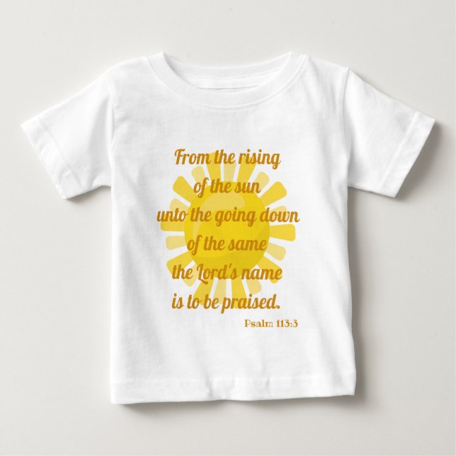 T-shirt Pour Bébé Sunny Louange la Bible Écriture (Devant)