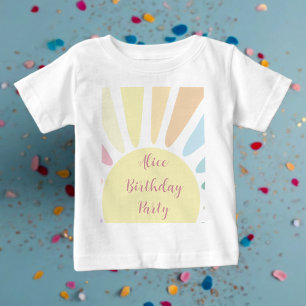 T-shirt Pour Bébé Sunshine Anniversaire fête bébé T-shirt